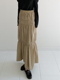 accently tiered long skirt
