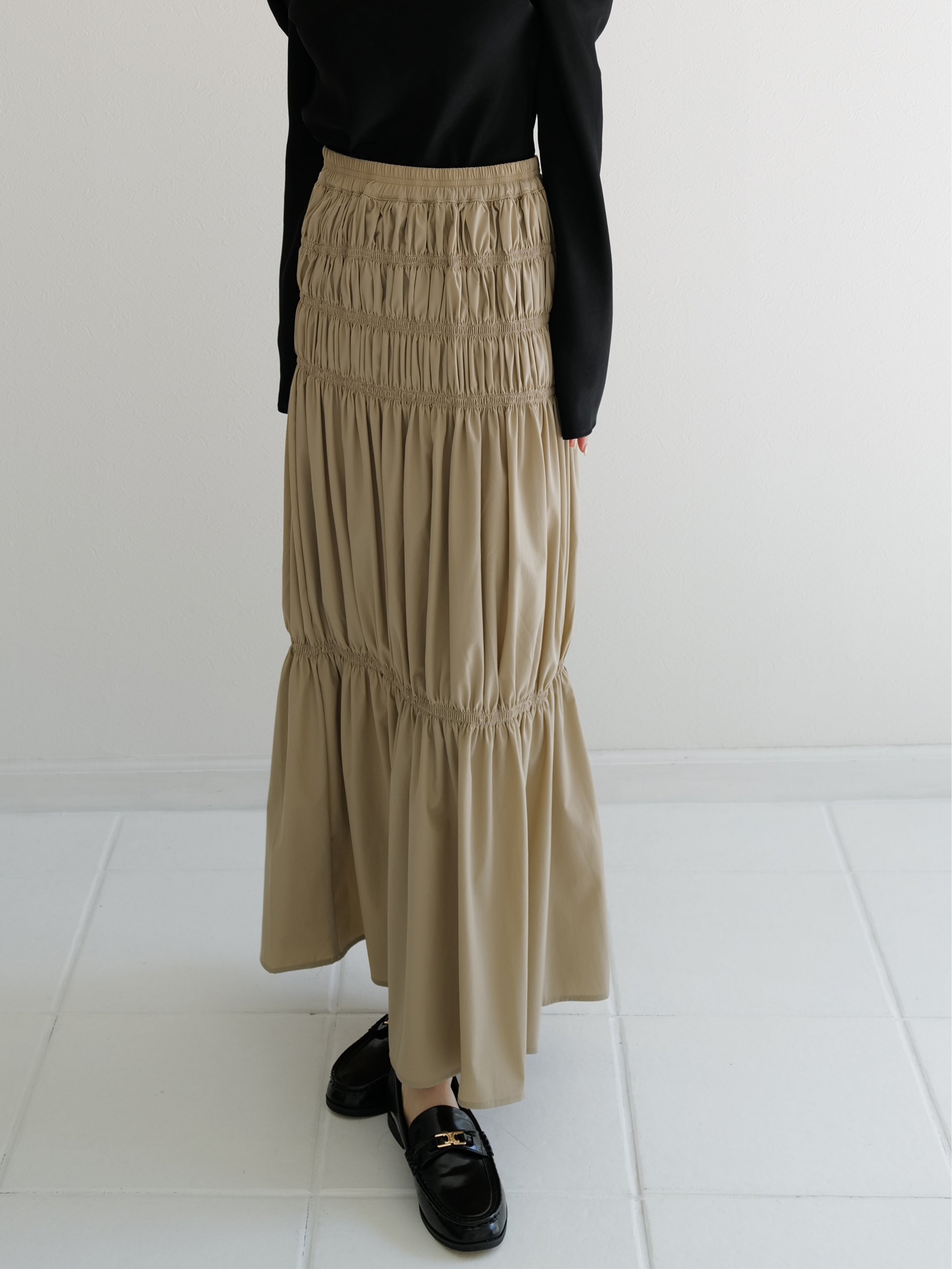 accently tiered long skirt