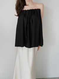 airy pleats tuck blouse