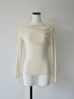 softly ruched long sleeve shirt