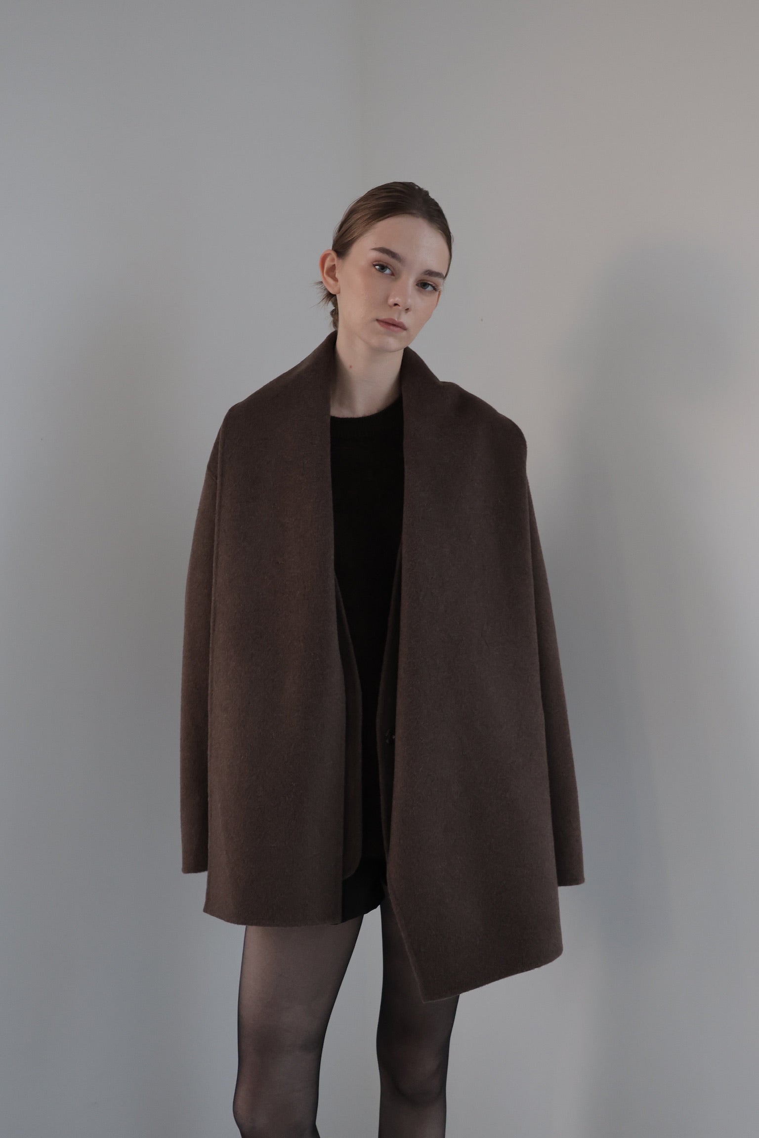 cashmere cape half coat