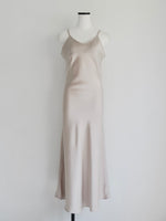 satin cami long dress