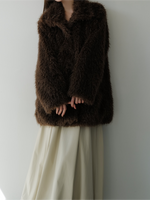 shaggy over sized short coat