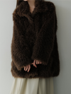shaggy over sized short coat