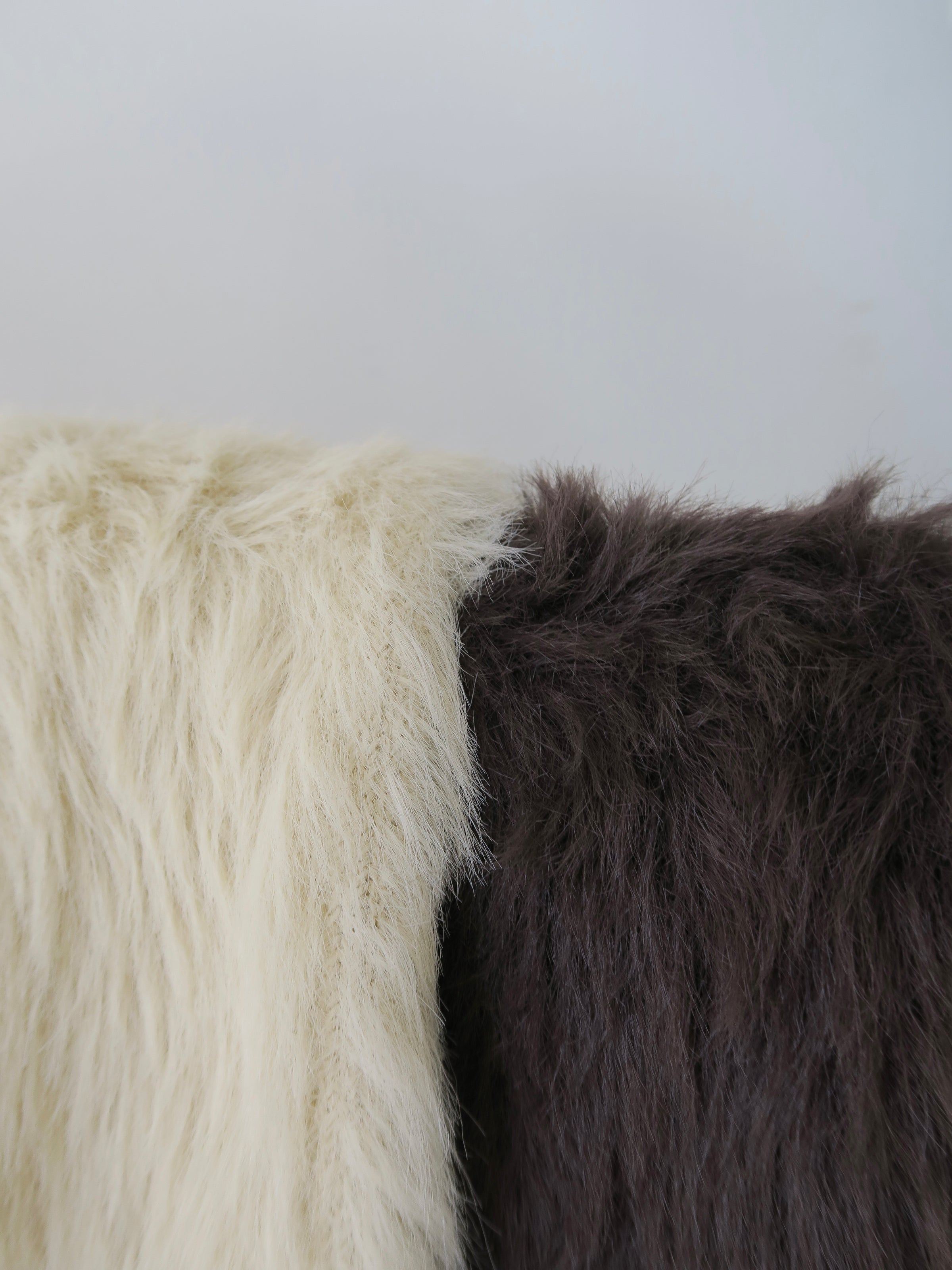 mink-like fur short vest