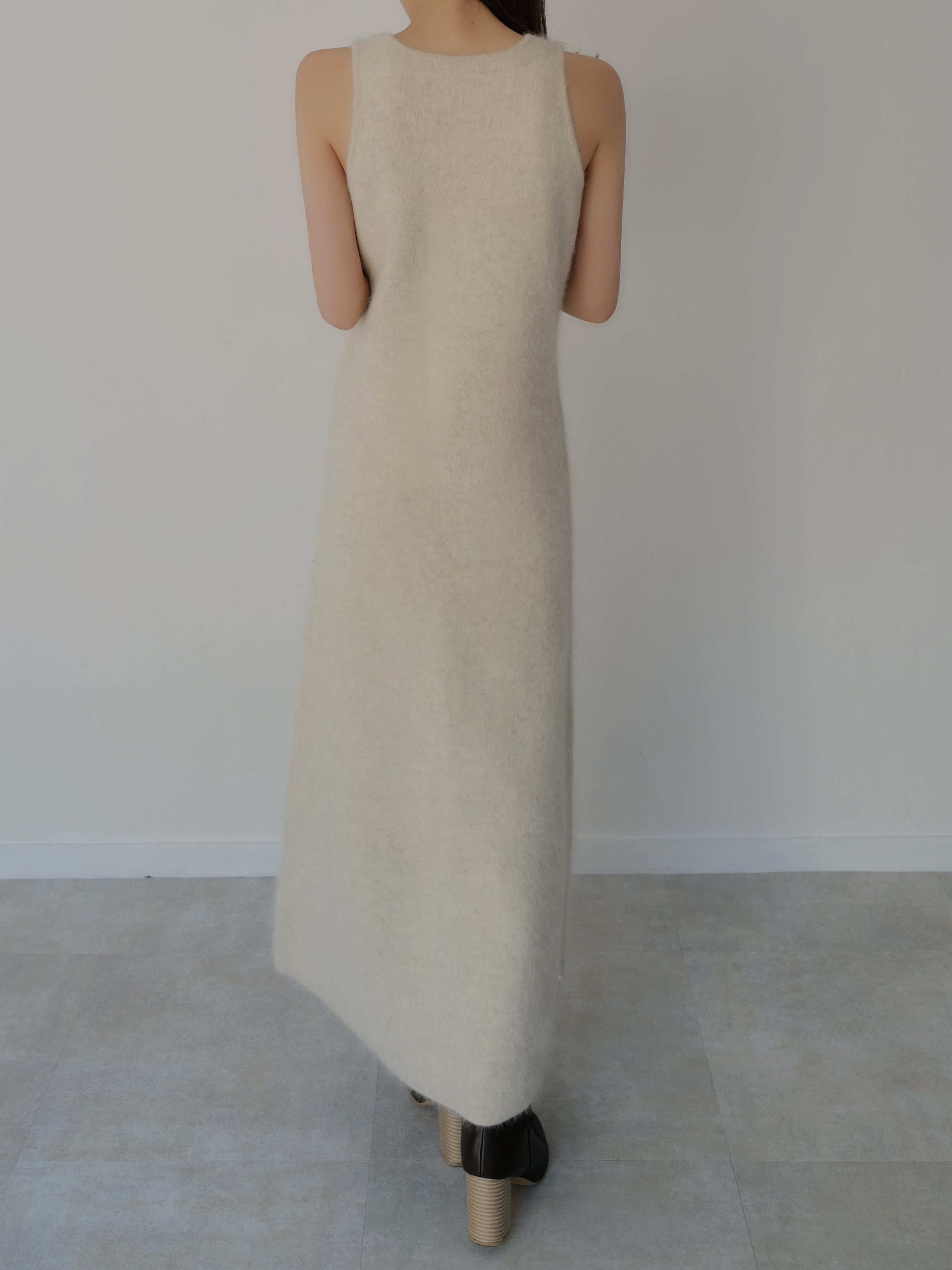 angora maxi knit dress