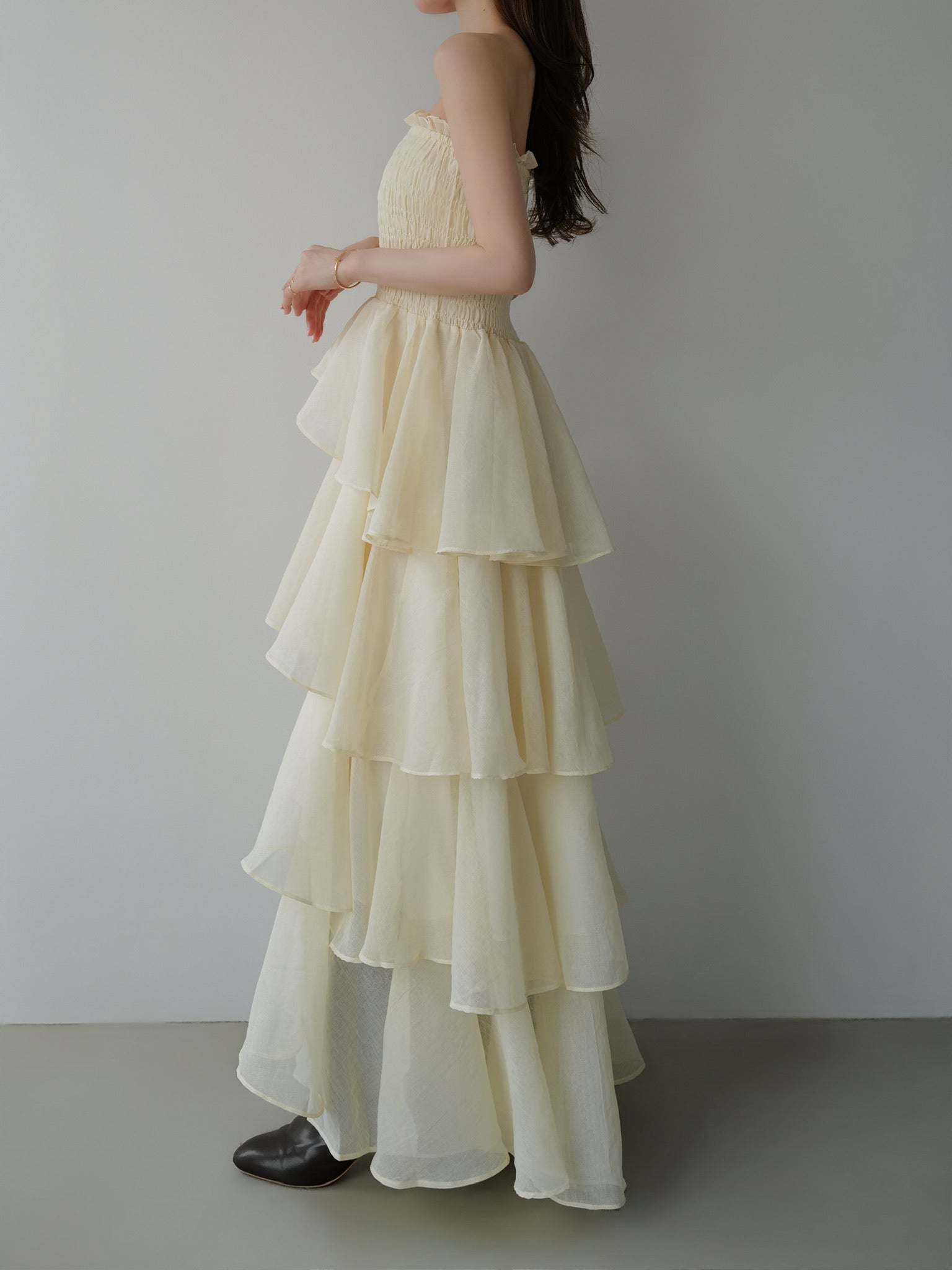 frilly tiered dress