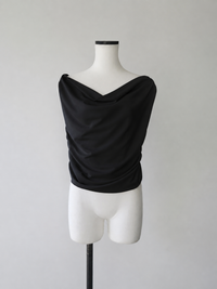 fluid drape neck top