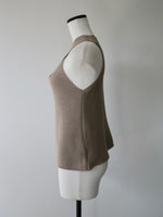 front crossed halter knit top