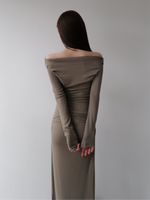 softly ruched long sleeve shirt