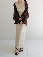 wavy tile pattern dress
