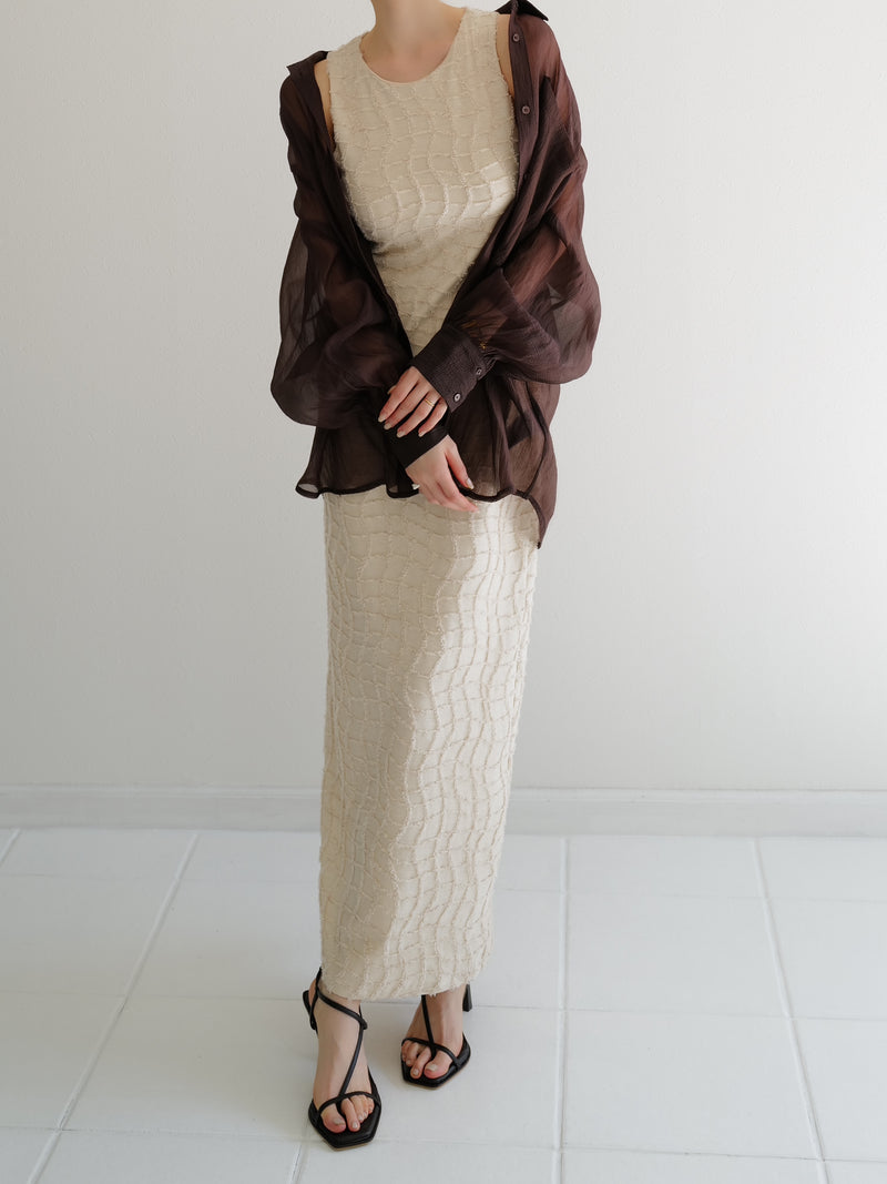 wavy tile pattern dress