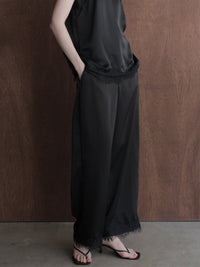 lace layered satin pant
