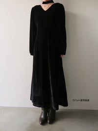 velour tie flare dress