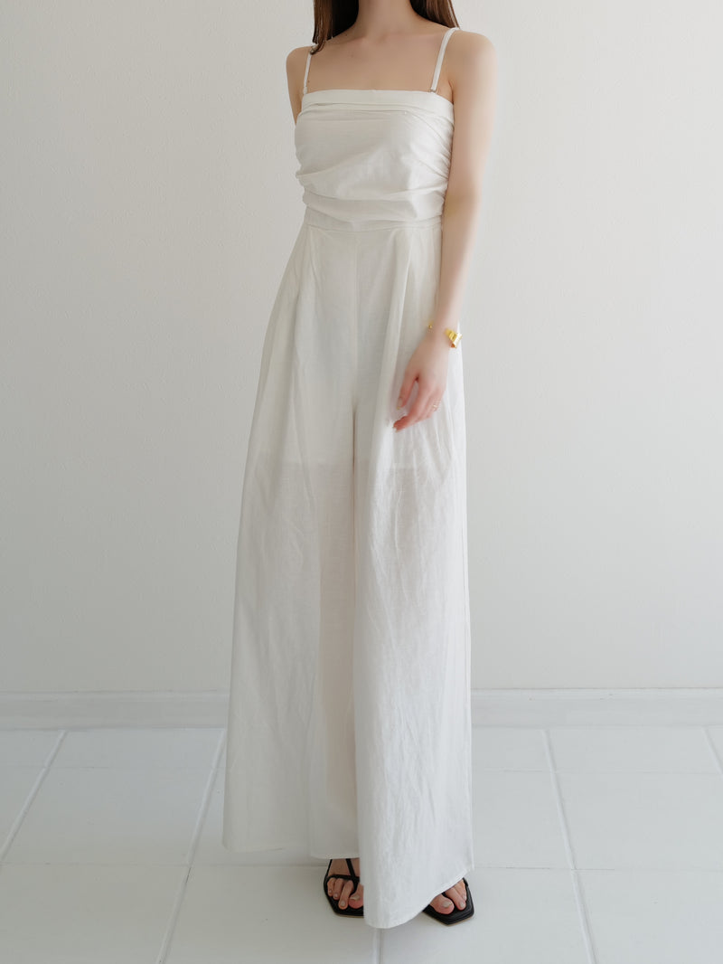 gathered bare jumpsuits