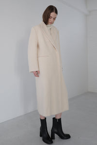 alpaca hairy long coat