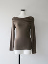 softly ruched long sleeve shirt