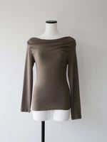 softly ruched long sleeve shirt