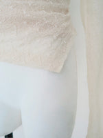 lacy wrap-over top