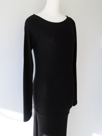 silky fitted off shoulder long dress