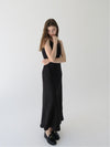 satin cami long dress