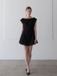 boat neck tweed mini dress (POP UP)