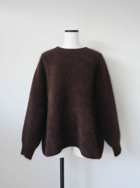 round neck angora knit
