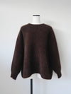 round neck raccoon knit