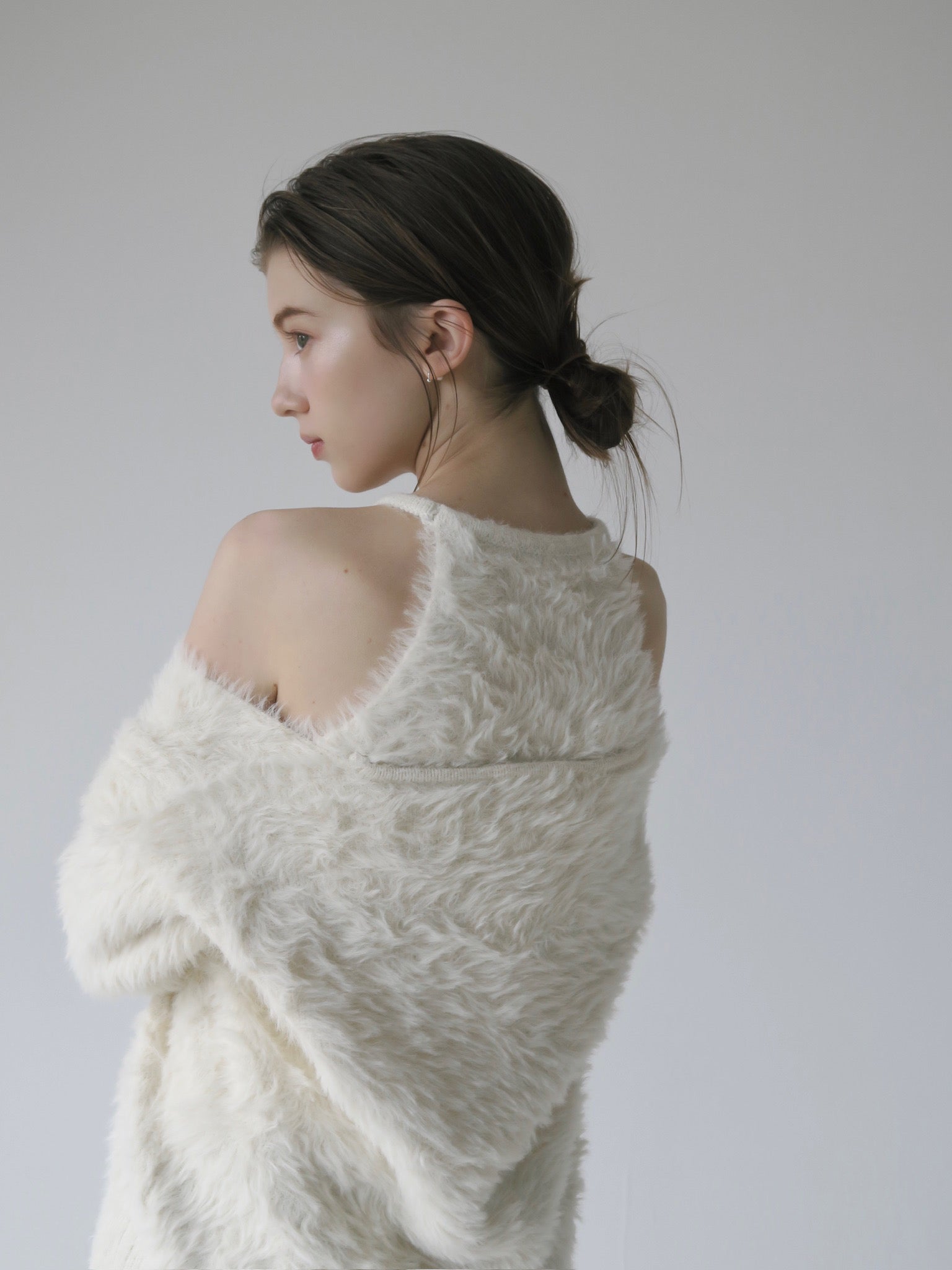 shaggy knit cardigan set – célon