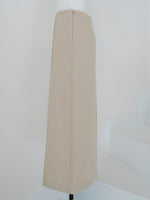 raw hem slim long skirt