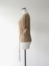 wool soft short sleeve knit