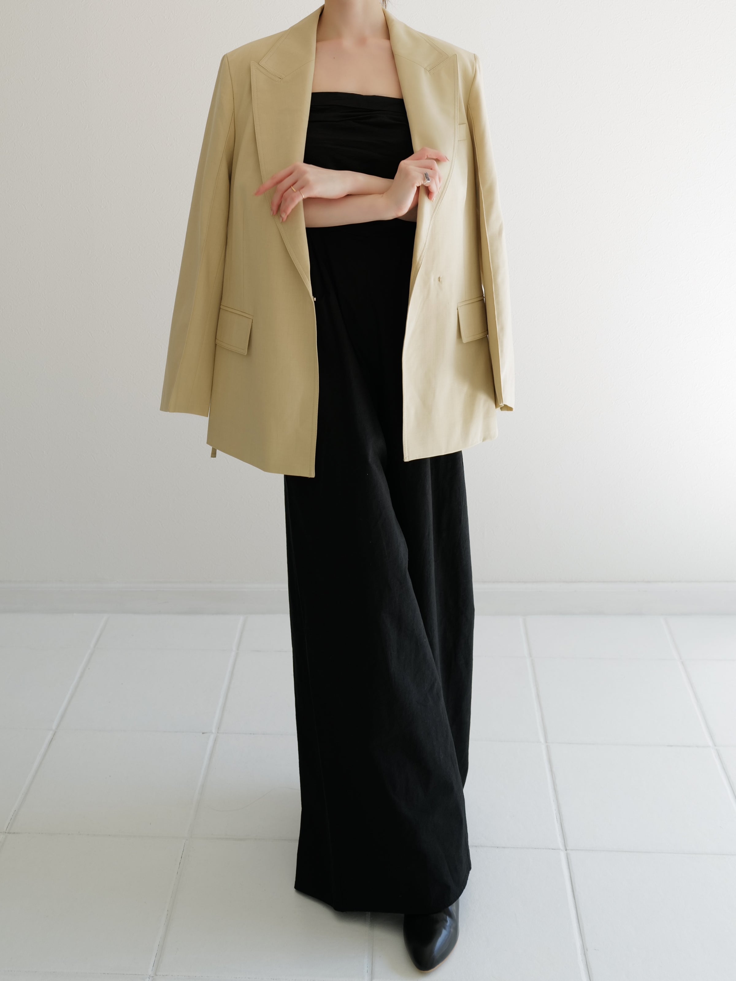 wool belted tailored jacket