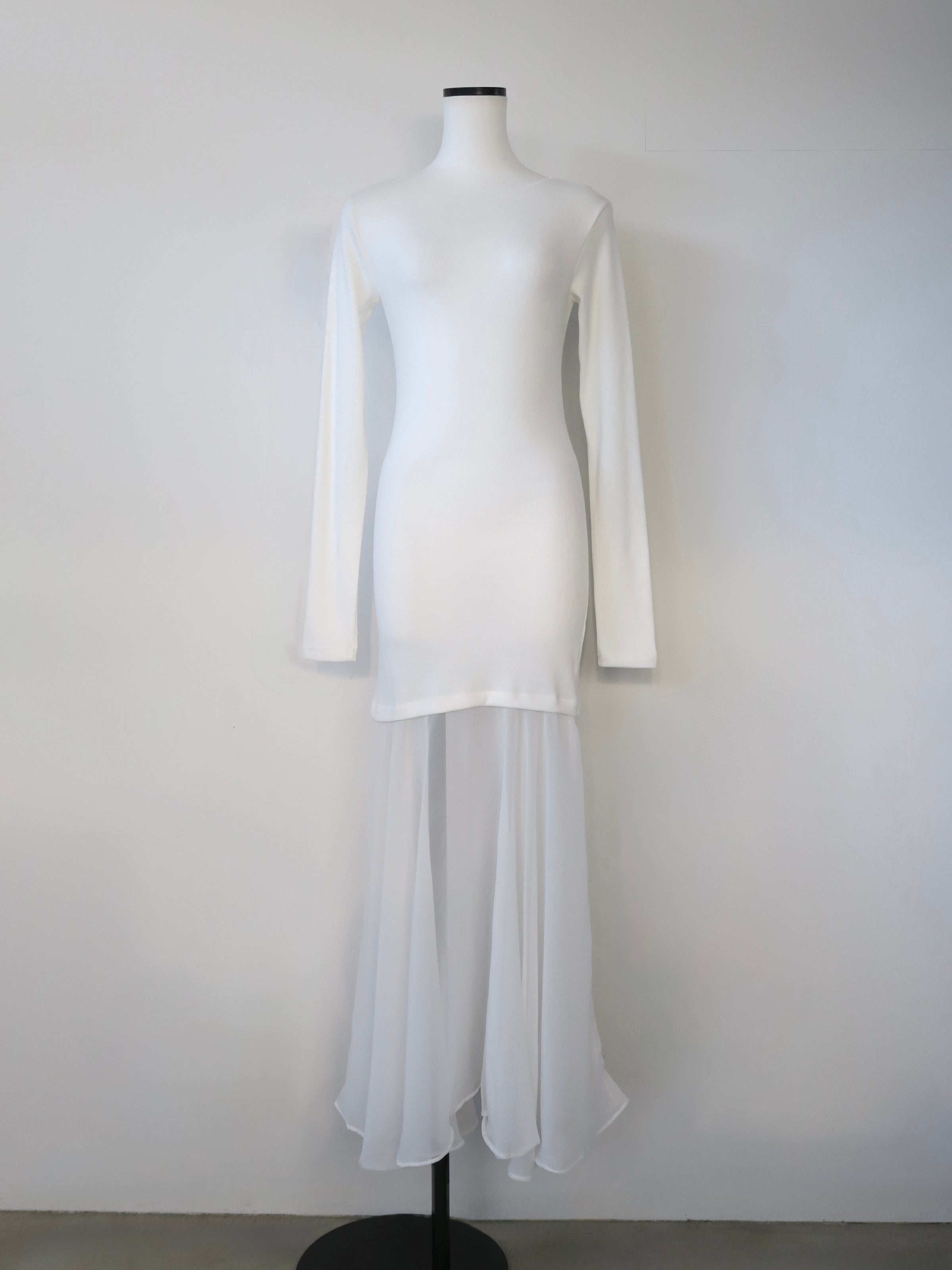 sheer layered maxi dress