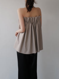 airy pleats tuck blouse