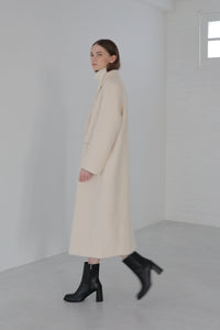 alpaca hairy long coat