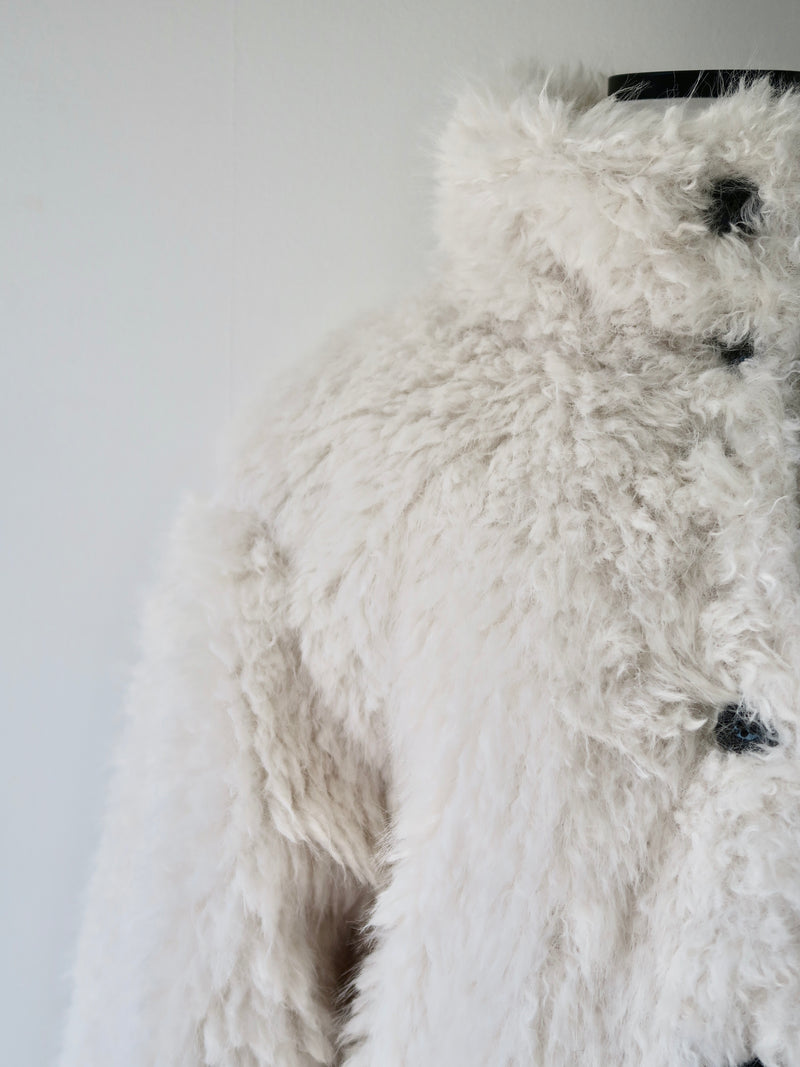 shaggy over sized short coat