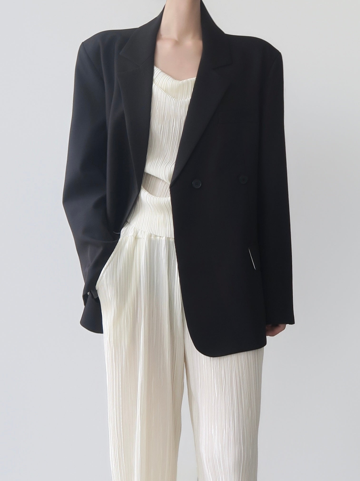 stripe-line tailored jacket
