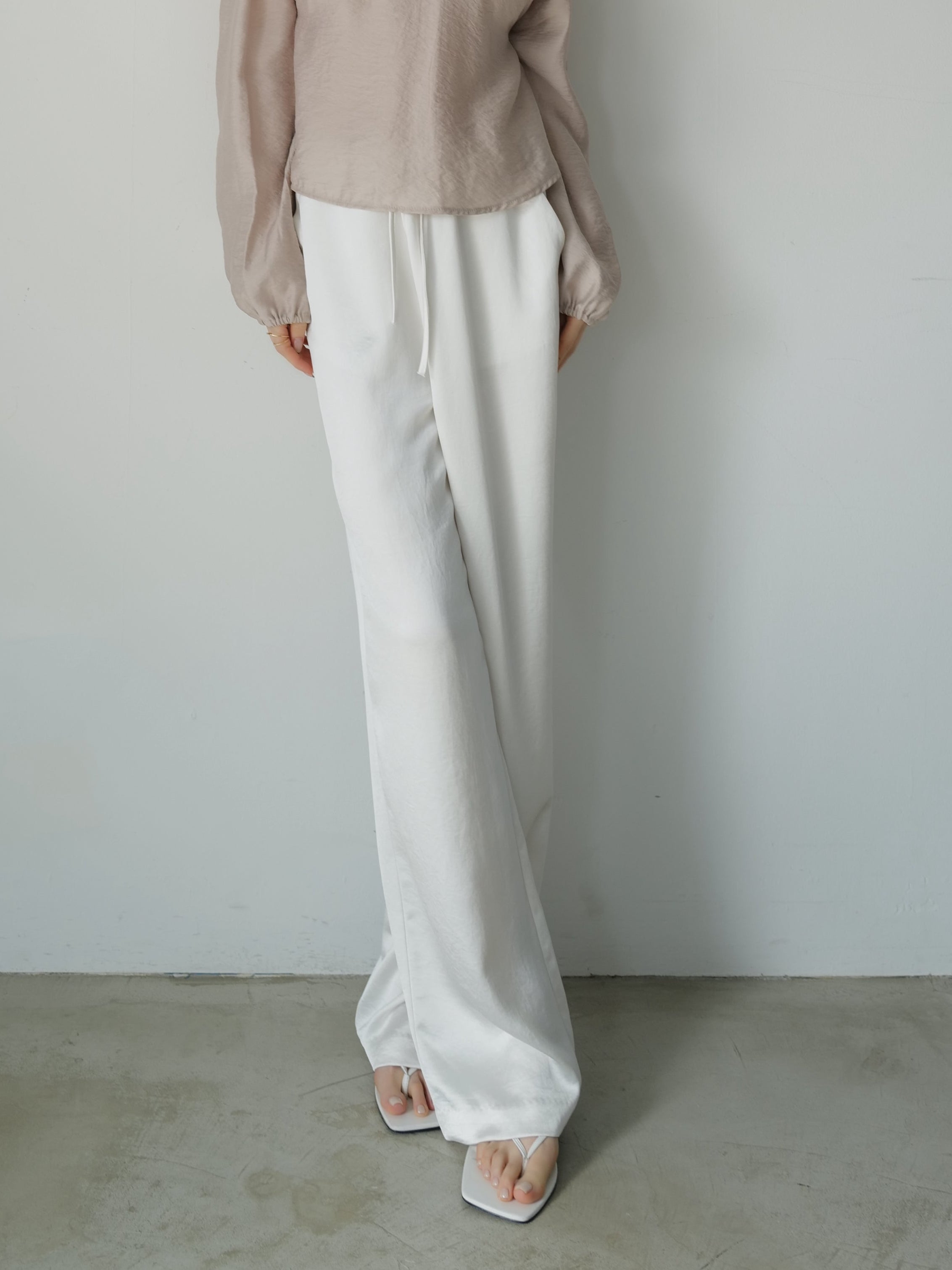 fluid satin pants