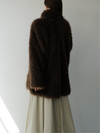shaggy over sized short coat