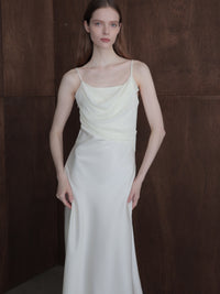 minimalist pleated long dress