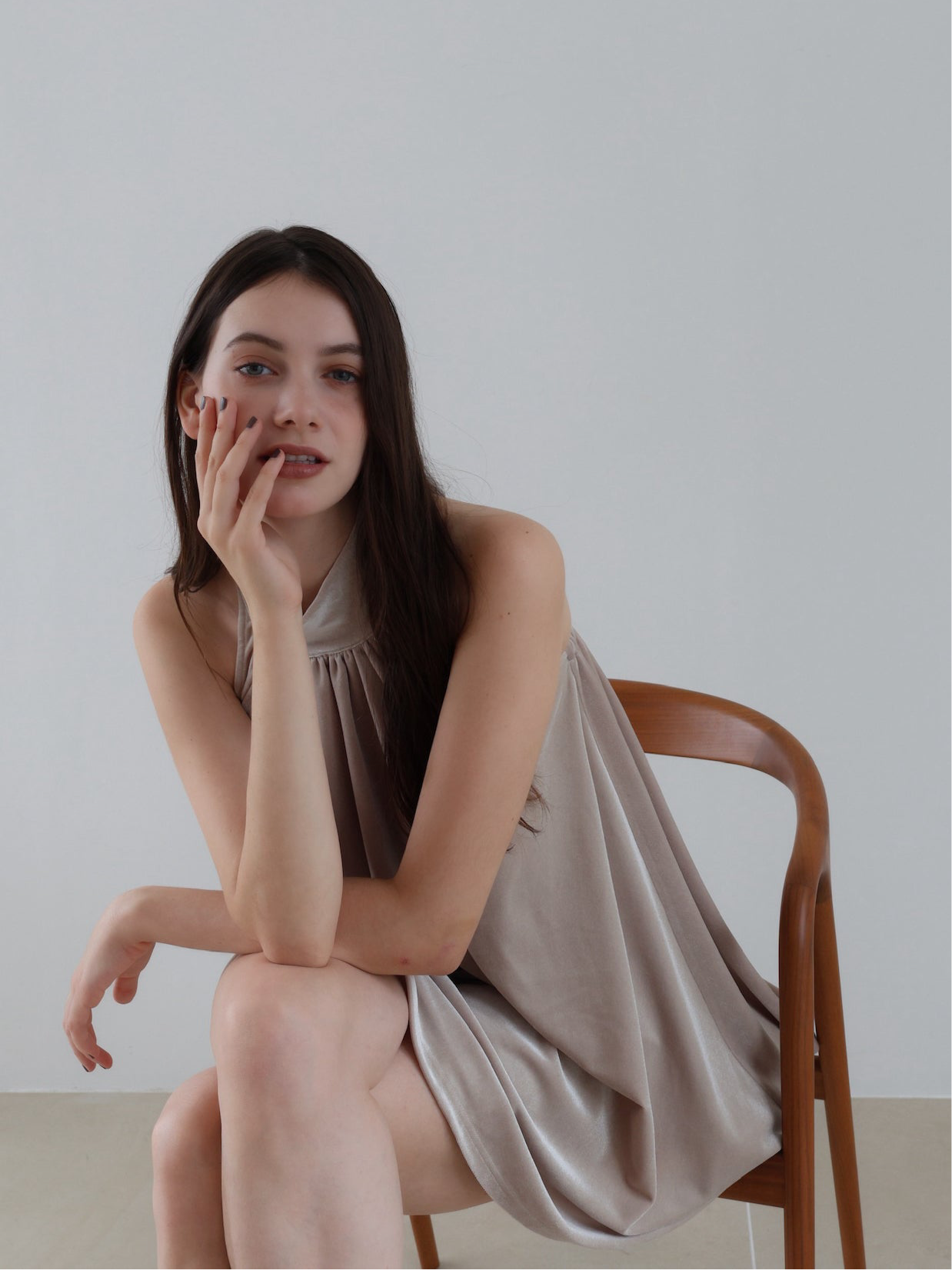 【なち】maisoncelon velour tie blouse velour back open tie blouse – célon