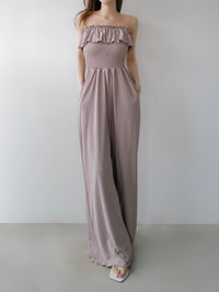 frill maxi jumpsuit