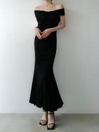 drape mermaid dress