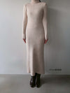 angora knit long dress