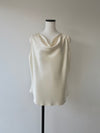 cowl neck satin tank