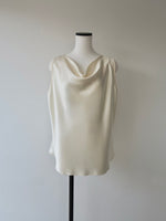 cowl neck satin tank