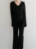 lacy wrap-over top
