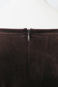 shirring drape velour dress