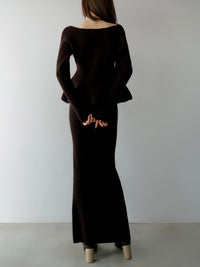 summer sale / textured peplum knit set