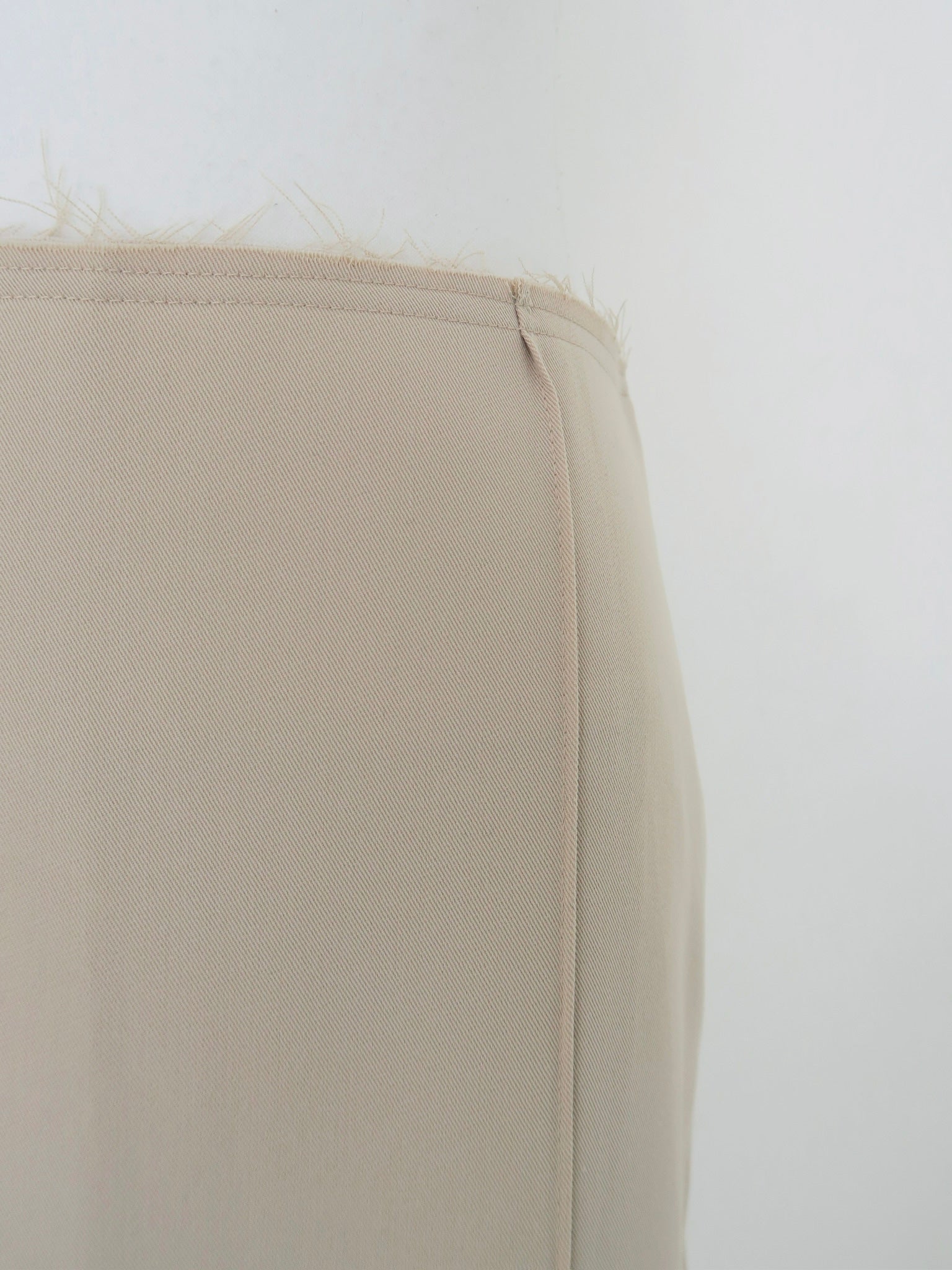summer sale / raw hem slim long skirt